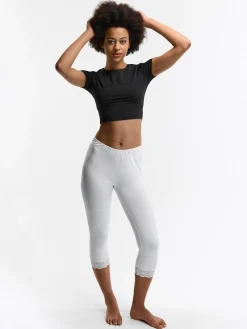 GATE 3/4 legginsy z koronką| Spodnie·Legginsy