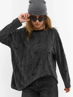 GATE Asymetryczny luźny top| Koszulki I Topy·Topy