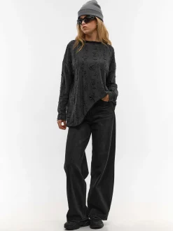 GATE Asymetryczny luźny top| Koszulki I Topy·Topy