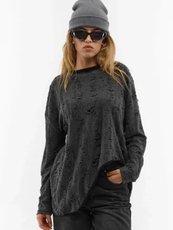 GATE Asymetryczny luźny top| Koszulki I Topy·Topy