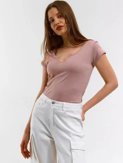 GATE Basic bawełniana koszulka| Koszulki I Topy·Koszulki