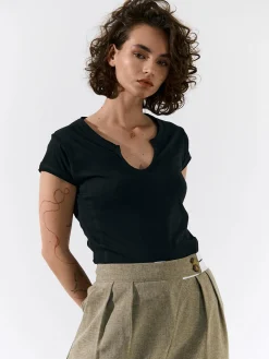 GATE Basic bawełniana koszulka| Koszulki I Topy·Koszulki