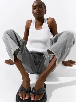 GATE Basic bokserka damska ze splotu żeberkowego| Koszulki I Topy·Podkoszulki ☀️