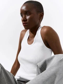 GATE Basic bokserka damska ze splotu żeberkowego| Koszulki I Topy·Podkoszulki ☀️