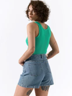 GATE Basic bokserka damska ze splotu żeberkowego| Koszulki I Topy·Podkoszulki ☀️