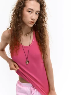 GATE Basic bokserka damska ze splotu żeberkowego| Koszulki I Topy·Podkoszulki ☀️