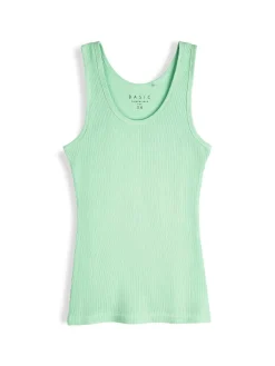 GATE Basic bokserka damska ze splotu żeberkowego| Koszulki I Topy·Podkoszulki ☀️