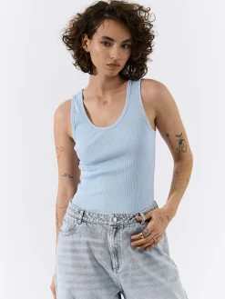 GATE Basic bokserka damska ze splotu żeberkowego| Koszulki I Topy·Podkoszulki ☀️