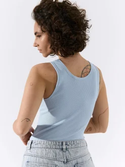 GATE Basic bokserka damska ze splotu żeberkowego| Koszulki I Topy·Podkoszulki ☀️