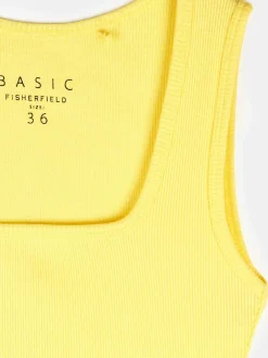 GATE Basic bokserka damska ze splotu żeberkowego| Koszulki I Topy·Podkoszulki ☀️