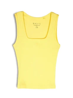 GATE Basic bokserka damska ze splotu żeberkowego| Koszulki I Topy·Podkoszulki ☀️