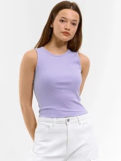 GATE Basic bokserka damska ze splotu żeberkowego| Koszulki I Topy·Podkoszulki ☀️