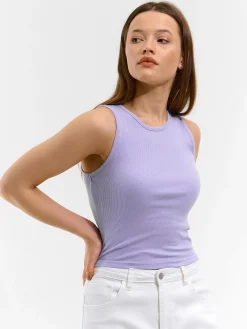 GATE Basic bokserka damska ze splotu żeberkowego| Koszulki I Topy·Podkoszulki ☀️