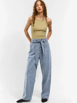 GATE Basic bokserka damska ze splotu żeberkowego| Koszulki I Topy·Podkoszulki ☀️