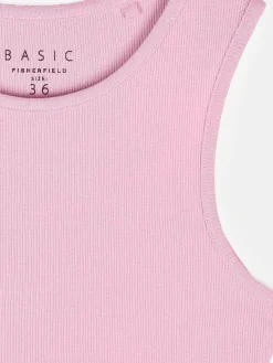 GATE Basic bokserka damska ze splotu żeberkowego| Koszulki I Topy·Podkoszulki ☀️