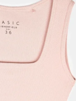 GATE Basic bokserka damska ze splotu żeberkowego| Koszulki I Topy·Podkoszulki ☀️