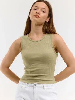 GATE Basic bokserka damska ze splotu żeberkowego| Koszulki I Topy·Podkoszulki ☀️