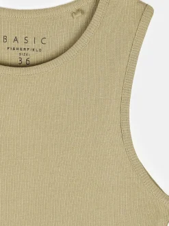 GATE Basic bokserka damska ze splotu żeberkowego| Koszulki I Topy·Podkoszulki ☀️