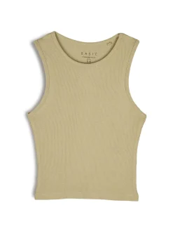 GATE Basic bokserka damska ze splotu żeberkowego| Koszulki I Topy·Podkoszulki ☀️