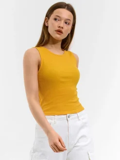 GATE Basic bokserka damska ze splotu żeberkowego| Koszulki I Topy·Podkoszulki ☀️