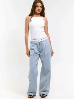 GATE Basic bokserka damska ze splotu żeberkowego| Koszulki I Topy·Podkoszulki ☀️