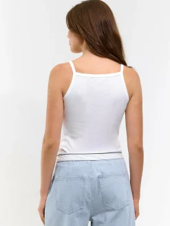 GATE Basic bokserka damska ze splotu żeberkowego| Koszulki I Topy·Podkoszulki ☀️