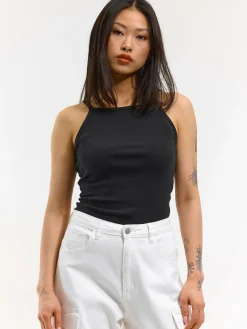 GATE Basic bokserka damska ze splotu żeberkowego| Koszulki I Topy·Podkoszulki ☀️