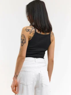 GATE Basic bokserka damska ze splotu żeberkowego| Koszulki I Topy·Podkoszulki ☀️