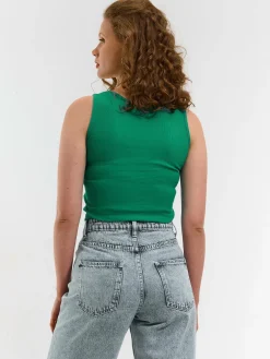 GATE Basic bokserka damska ze splotu żeberkowego| Koszulki I Topy·Podkoszulki ☀️