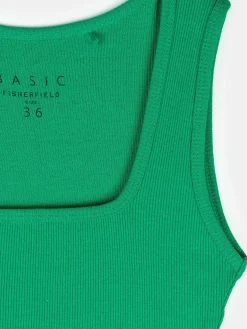 GATE Basic bokserka damska ze splotu żeberkowego| Koszulki I Topy·Podkoszulki ☀️