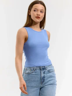 GATE Basic bokserka damska ze splotu żeberkowego| Koszulki I Topy·Podkoszulki ☀️