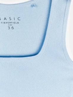 GATE Basic bokserka damska ze splotu żeberkowego| Koszulki I Topy·Podkoszulki ☀️