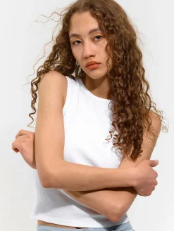 GATE Basic bokserka damska ze splotu żeberkowego| Koszulki I Topy·Podkoszulki ☀️