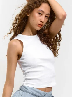 GATE Basic bokserka damska ze splotu żeberkowego| Koszulki I Topy·Podkoszulki ☀️