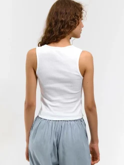 GATE Basic bokserka damska ze splotu żeberkowego| Koszulki I Topy·Podkoszulki ☀️