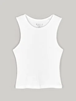 GATE Basic bokserka damska ze splotu żeberkowego| Koszulki I Topy·Podkoszulki ☀️