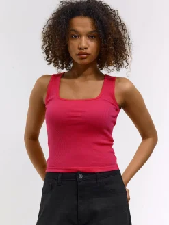 GATE Basic bokserka damska ze splotu żeberkowego| Koszulki I Topy·Podkoszulki ☀️