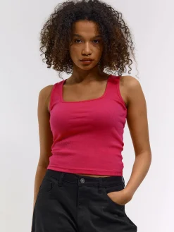 GATE Basic bokserka damska ze splotu żeberkowego| Koszulki I Topy·Podkoszulki ☀️