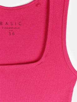 GATE Basic bokserka damska ze splotu żeberkowego| Koszulki I Topy·Podkoszulki ☀️