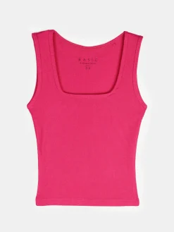 GATE Basic bokserka damska ze splotu żeberkowego| Koszulki I Topy·Podkoszulki ☀️