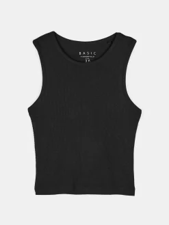 GATE Basic bokserka damska ze splotu żeberkowego| Koszulki I Topy·Podkoszulki ☀️