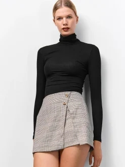 GATE Basic golf z żebrowanej dzianiny| Koszulki I Topy·Golfy