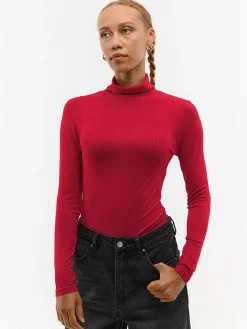 GATE Basic golf z żebrowanej dzianiny| Koszulki I Topy·Golfy