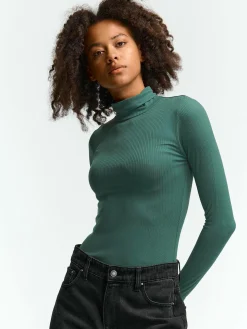 GATE Basic golf z żebrowanej dzianiny| Koszulki I Topy·Golfy