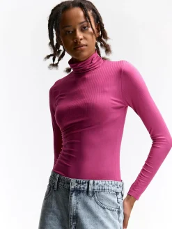 GATE Basic golf z żebrowanej dzianiny| Koszulki I Topy·Golfy