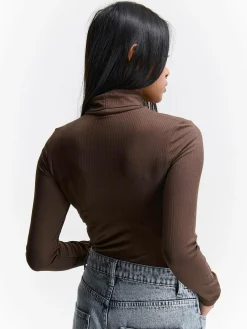 GATE Basic golf z żebrowanej dzianiny| Koszulki I Topy·Golfy