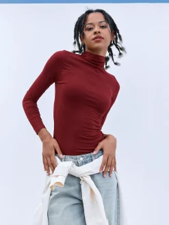 GATE Basic golf z żebrowanej dzianiny| Koszulki I Topy·Golfy