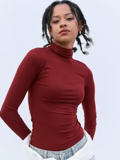 GATE Basic golf z żebrowanej dzianiny| Koszulki I Topy·Golfy