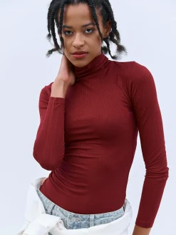 GATE Basic golf z żebrowanej dzianiny| Koszulki I Topy·Golfy