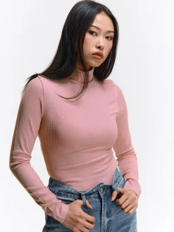 GATE Basic golf z żebrowanej dzianiny| Koszulki I Topy·Golfy